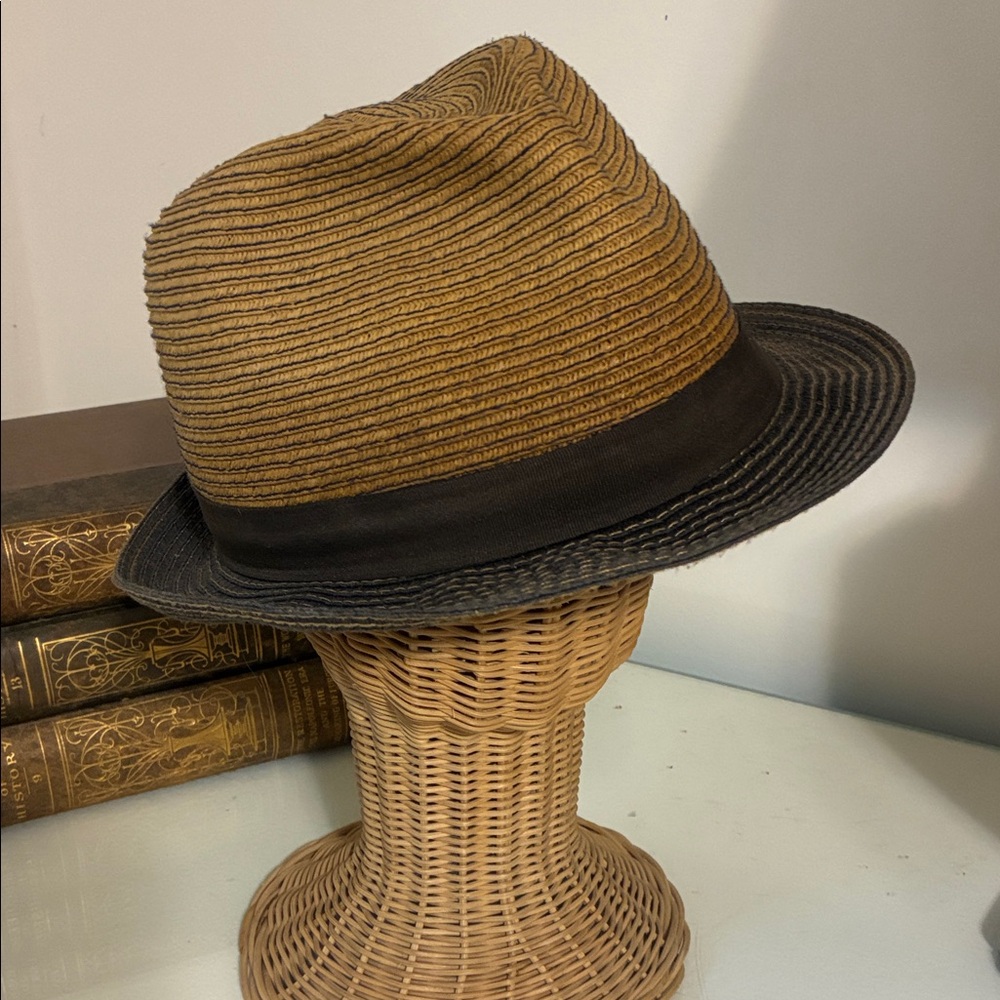 Dockers Tan and Black Straw Hat